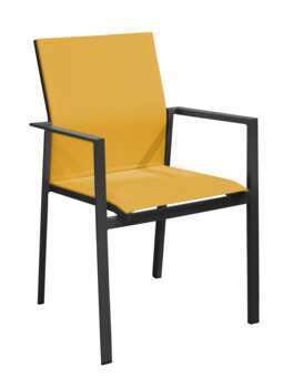 Fauteuil DELIA Graphite Moutarde