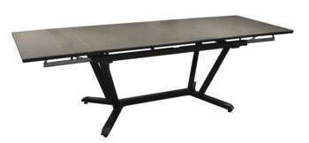 Table de jardin VITA grise aluminium et céramique