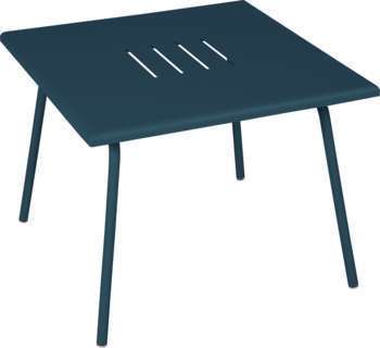 Table basse Monceau : acier, bleu, 57x57cm
