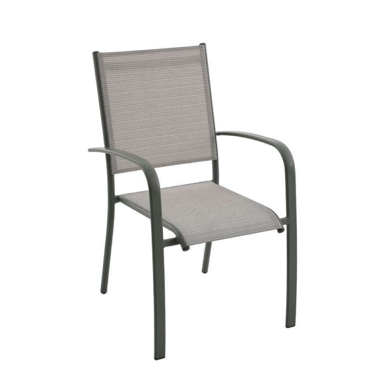 Fauteuil de jardin ARIES Tex en alu et toile vert