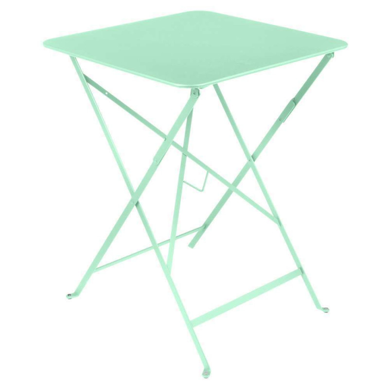Table bistro vert opaline L. 57 x l. 57 cm