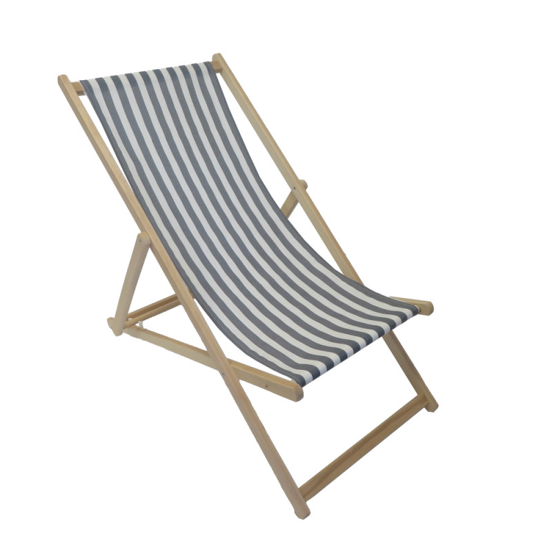 Chilienne avec toile agrafée Matelot coloris gris