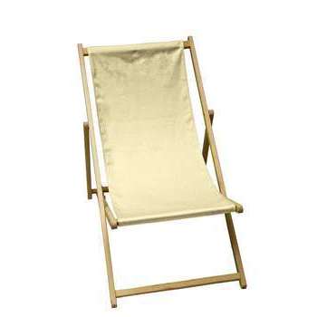 Chilienne Monte Carlo en bois et toile ivoire - 95