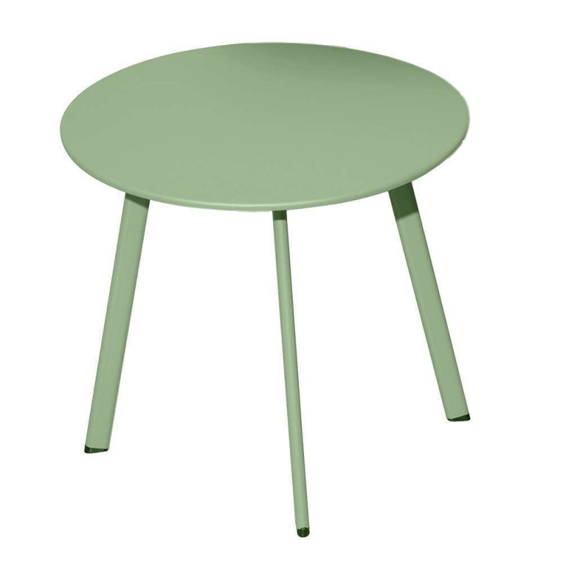 Table basse outdoor Massai verte en acier - H. 35