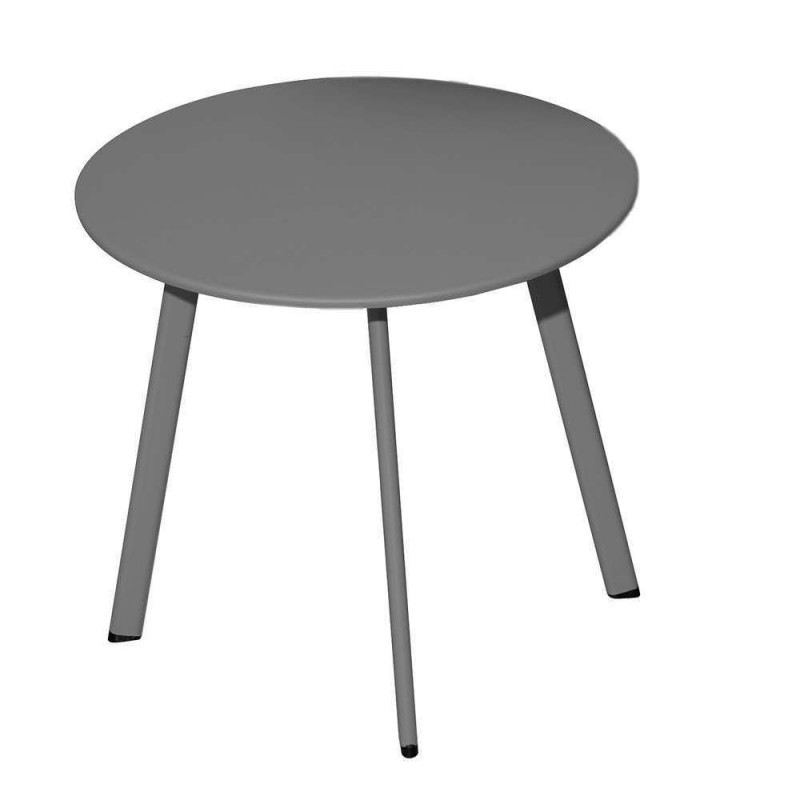 Table basse outdoor Massai grise en acier - H. 35
