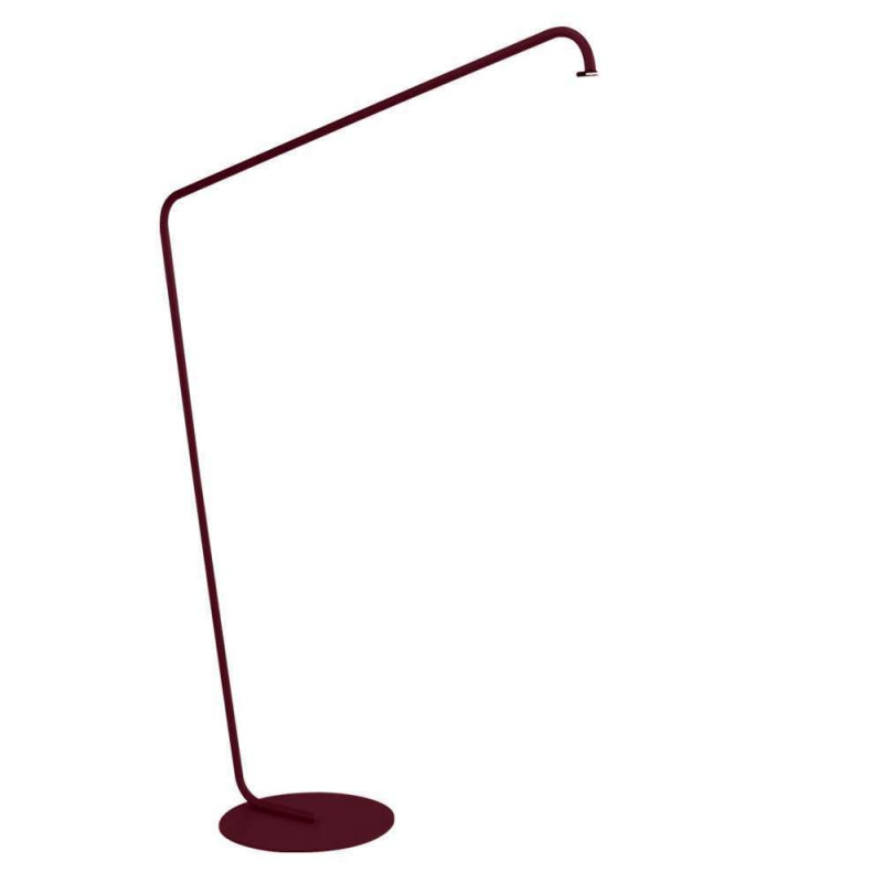 Pied lampe Balad : cerise noire, acier, h.190