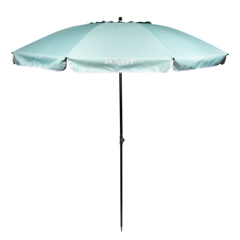 Parasol de plage inclinable, coloris vert d'eau -