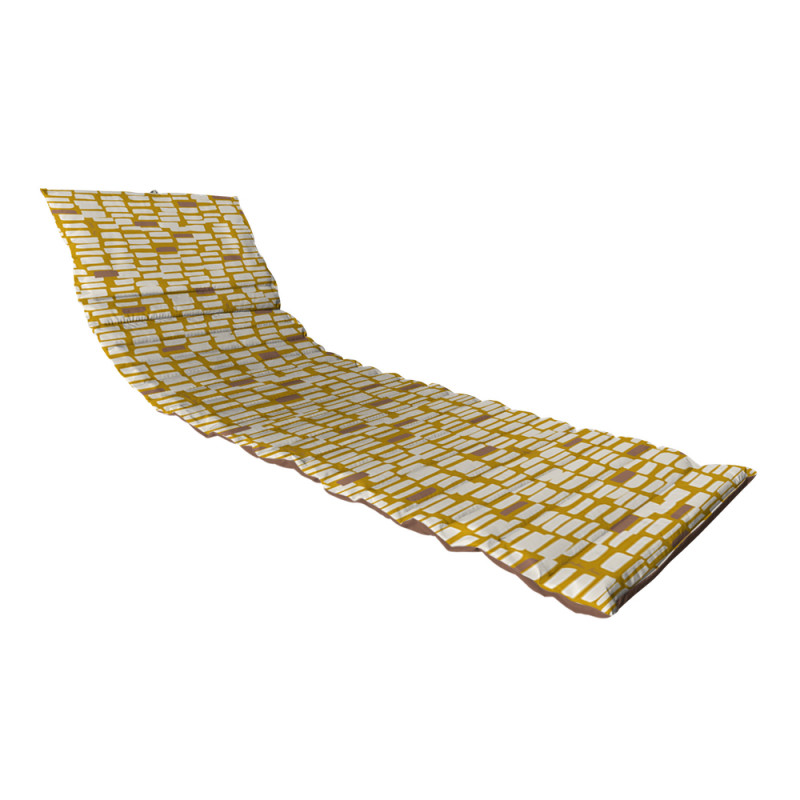 Matelas de bain de soleil Ondulo : coloris ocre, 1