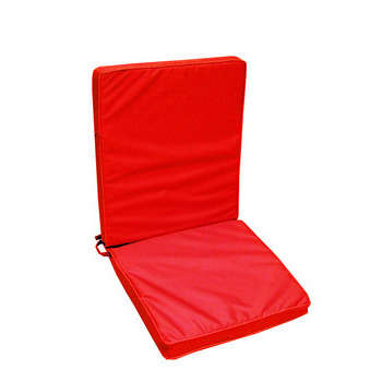 Coussin dossier, coloris rouge, polycoton