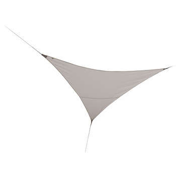 Voile d'ombrage triangulaire en polyester taupe -