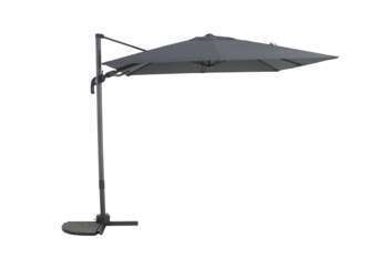 Parasol Samos en toile anthracite avec mât inclina