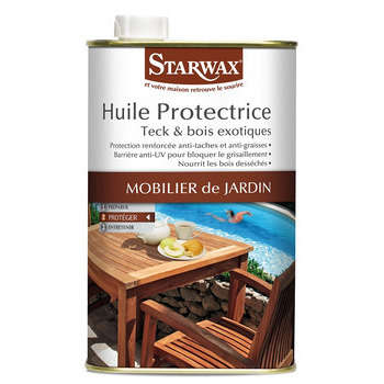 Huile protectrice teck et bois exotique : 1L