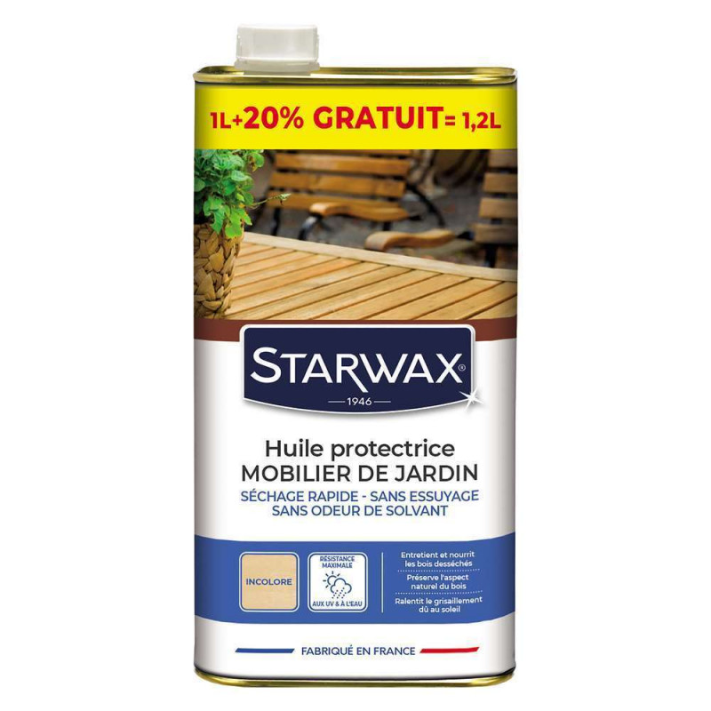 Huile protectrice pour mobilier en bois