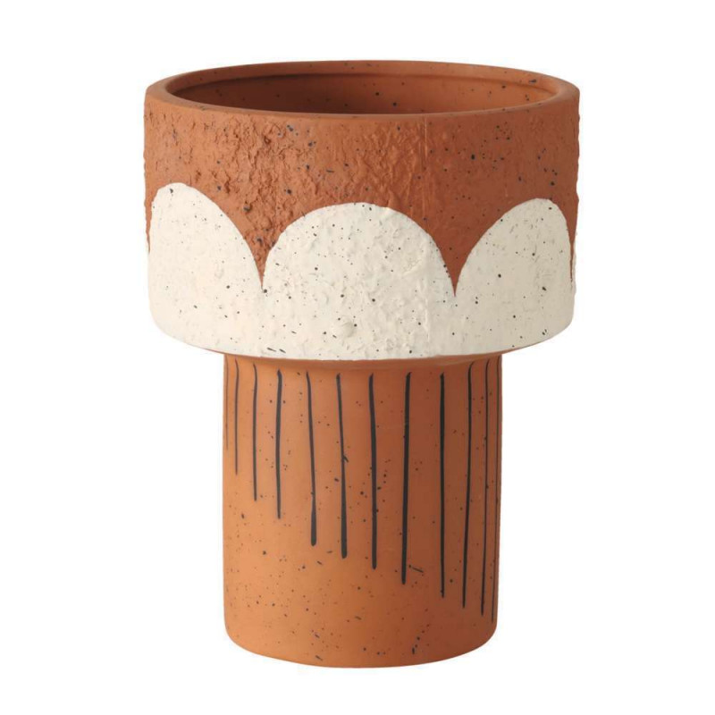 Vase Primaro, poterie en terre cuite : H. 19 cm