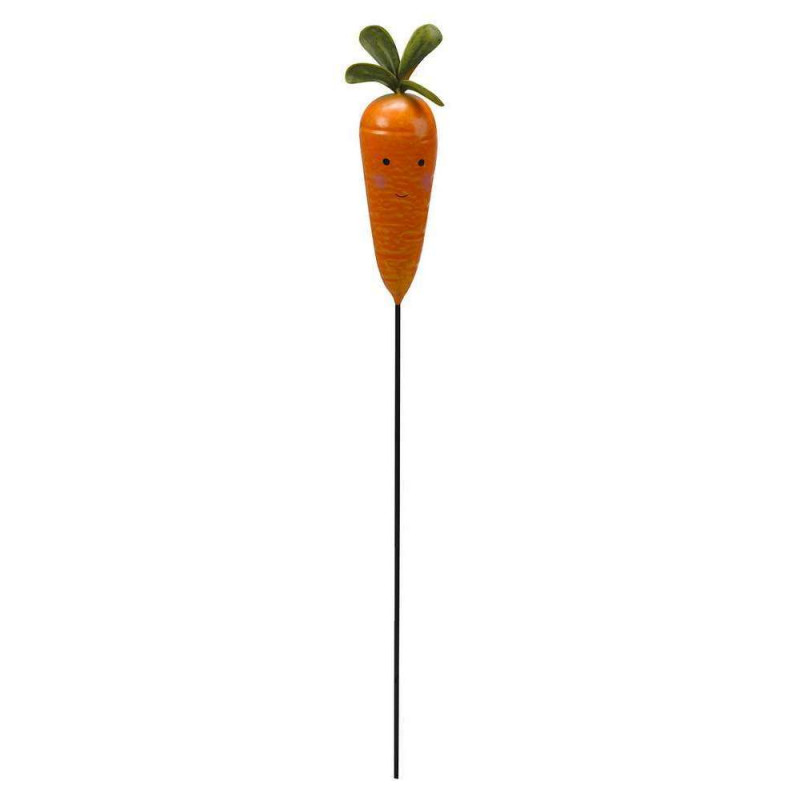 Pique décorative Loony Légumes en métal gris/orang