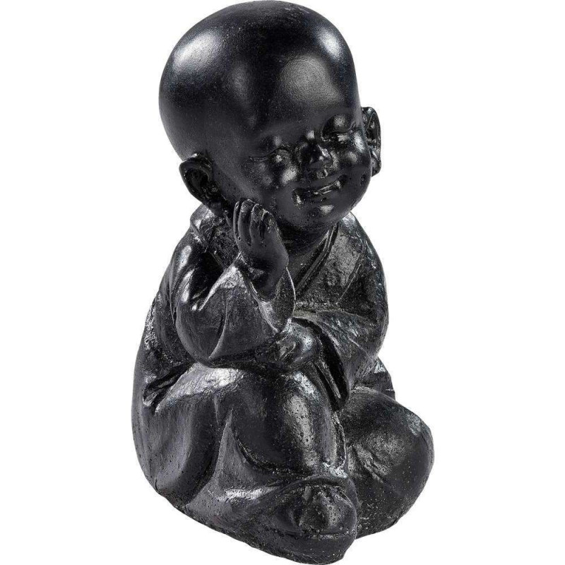Statue moine penseur ton ciré vieilli