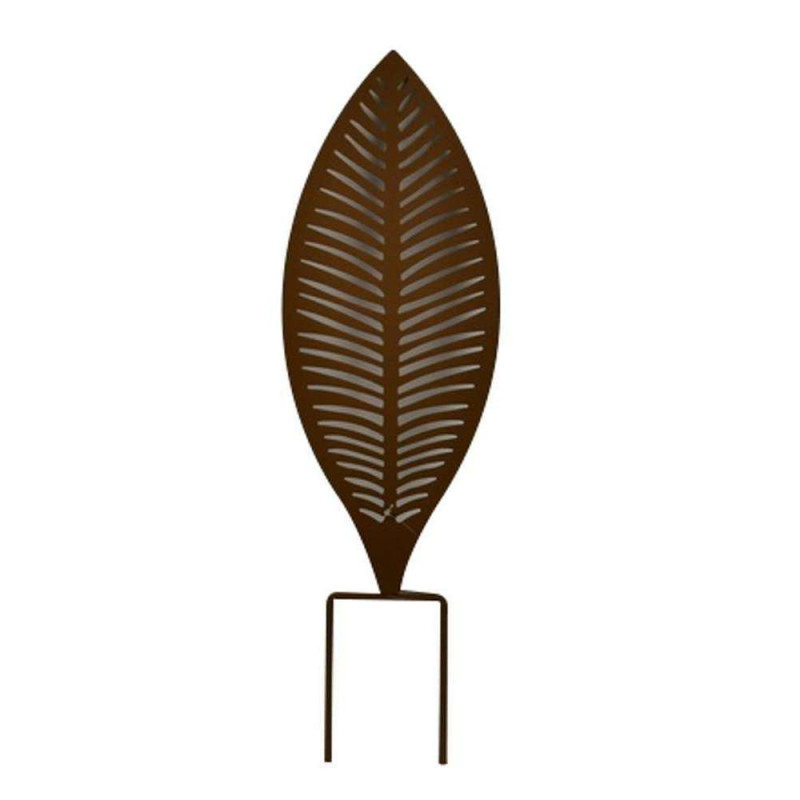 Décoration à piquer -tuteur feuille en métal - H.