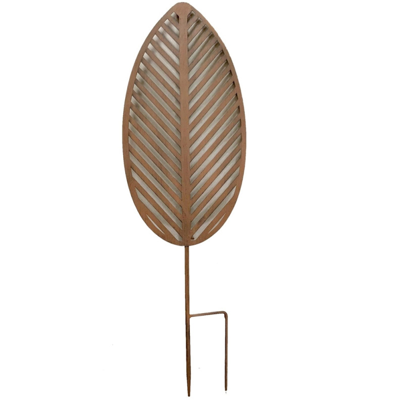 Décoration à piquer -tuteur feuille - H. 76cm