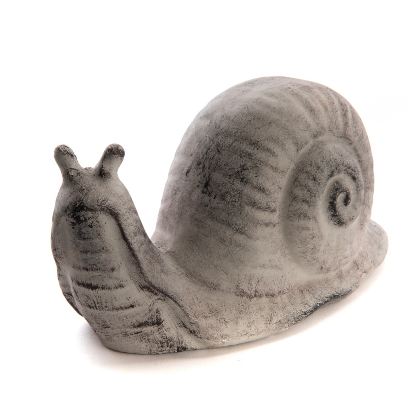 Statue escargot en pierre - L. 22xl. 10xH. 11cm