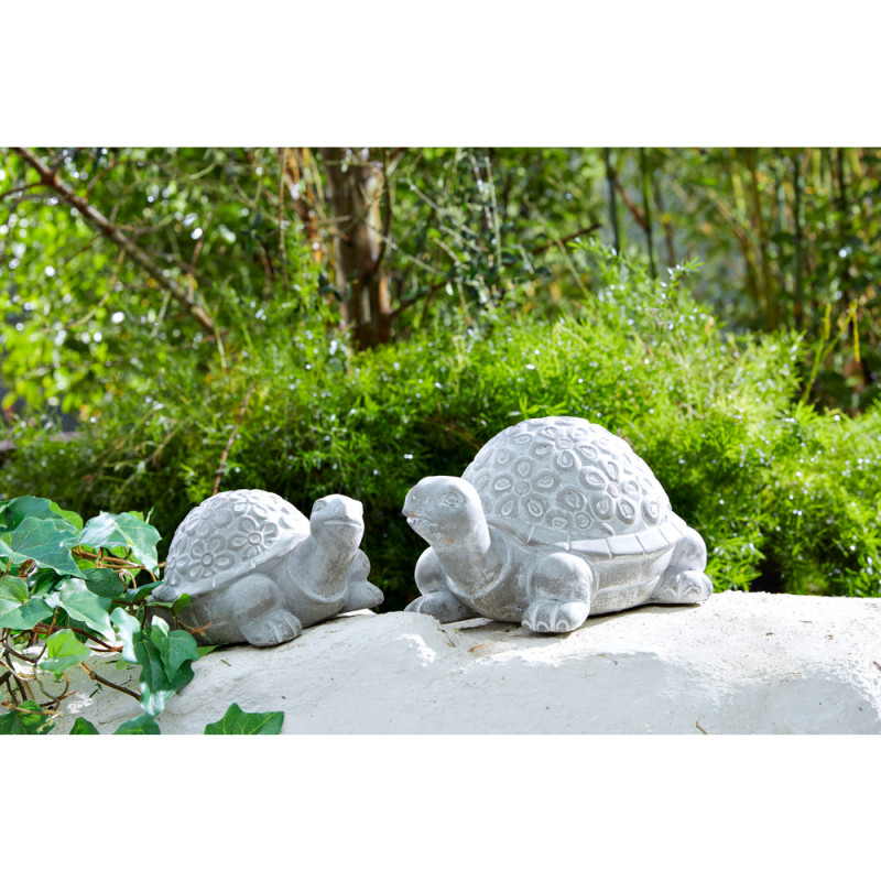 Statue tortue en pierre - L. 20xl. 14xH. 10,5cm