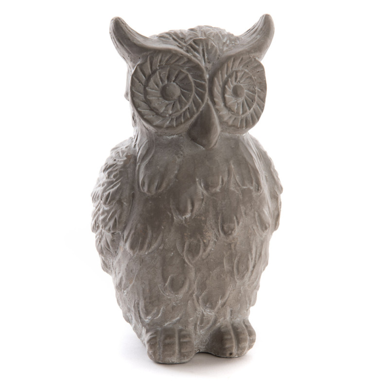 Statue chouette en pierre - L. 13xl. 12xH. 21,5cm