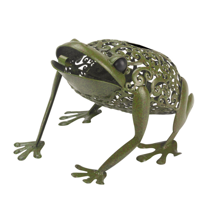 Grenouille solaire en métal