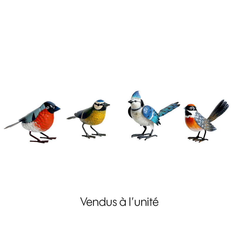 Oiseau décoratif en métal, plusieurs modèles dispo