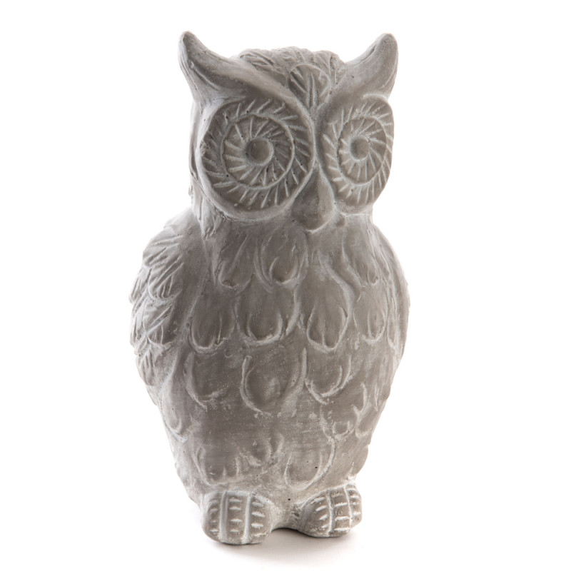 Statue chouette en pierre - L. 15xl. 14xH. 26cm