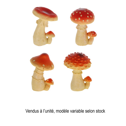 Champignon en résine, taille S, vente à l'unité -