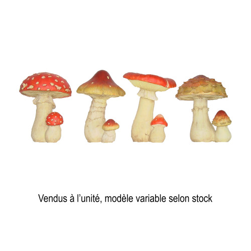 Champignon en résine, taille M, vente à l'unité -