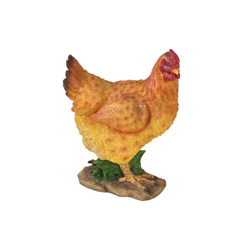 Statue de poule, en polyrésine - H. 30,3cm