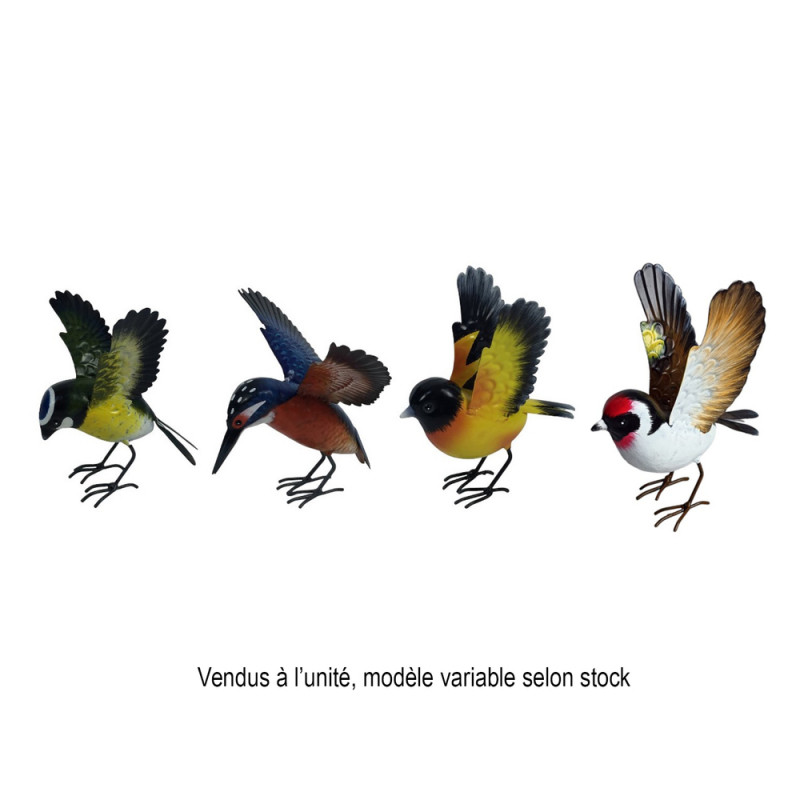 Oiseau en métal ailes déployées, vendu à l'unité -