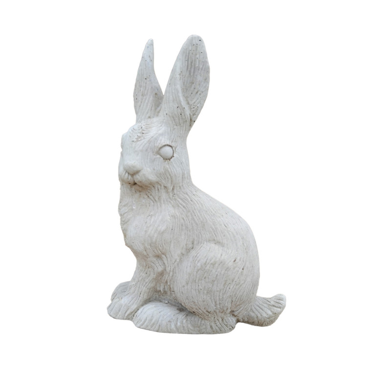 Lapin en pierre reconstituée - L. 13xl. 22xH. 32cm