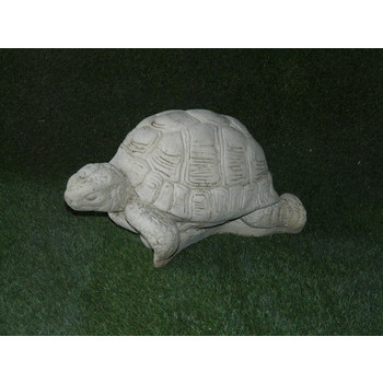 Tortue géante en pierre reconstituée - H. 22 cm