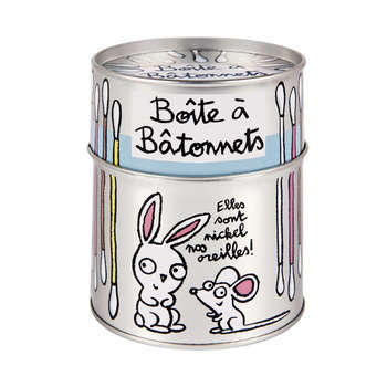 Boite bâtonnets Nos Oreilles : métal, h.10cm