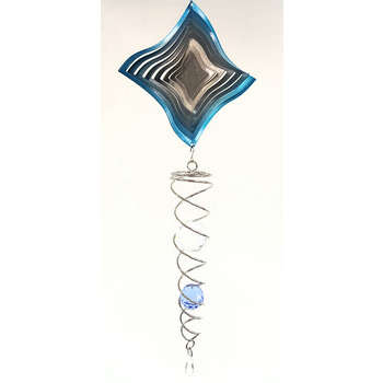 Spirale Cristaux + Diamant : acier, 40x13cm
