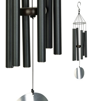 Carillon Auréole en aluminium noir - H. 91 cm