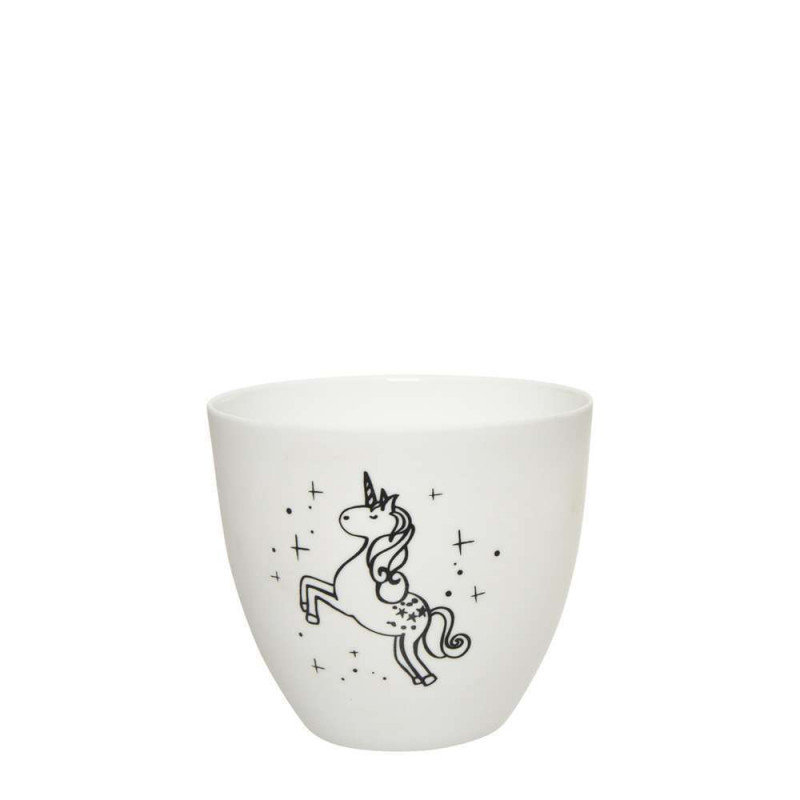 Photophore Licorne, en porcelaine D8 x H. 8 cm