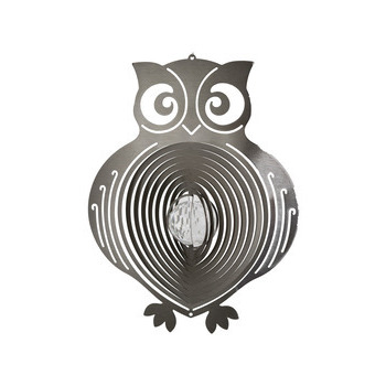 Spirale éolienne hibou : argent