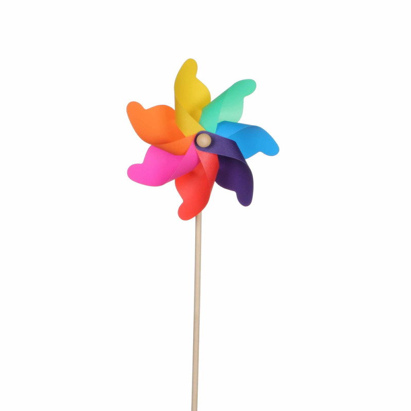 Moulin à vent multicolore - L. 24xl. 11xH. 61cm