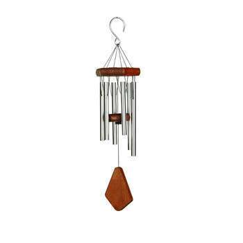 Carillon à vent en aluminium argenté - H. 60 cm