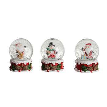 Boule de neige Noël blanc H. 10xD. 7cm