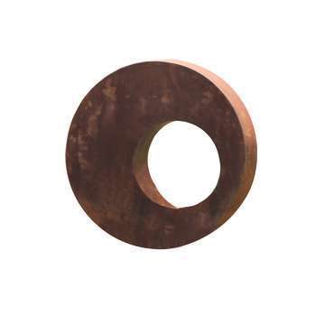 Photophore bulle effet rouille H.60 cm