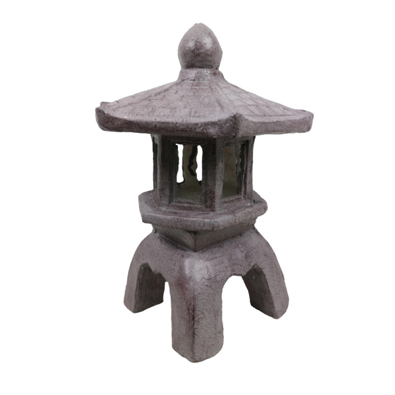 Pagode en fibre d'argile - L. 16xl. 19xH. 28cm