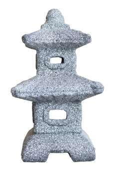 Lanterne chinoise PM ton gris ciré - H.25 cm