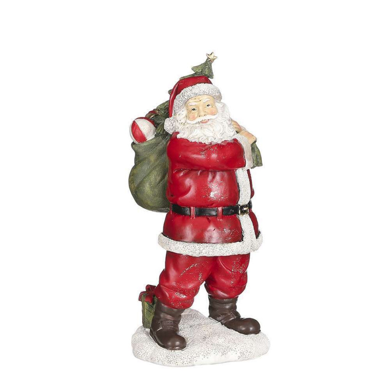 Père Noël rouge L. 10. 5xH. 21. 5cm