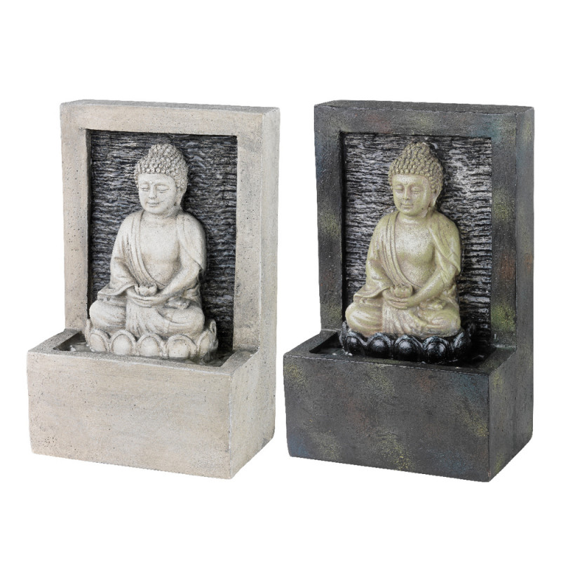 Fontaine Bouddha en polyrésine - L. 9,5xl. 10xH. 2