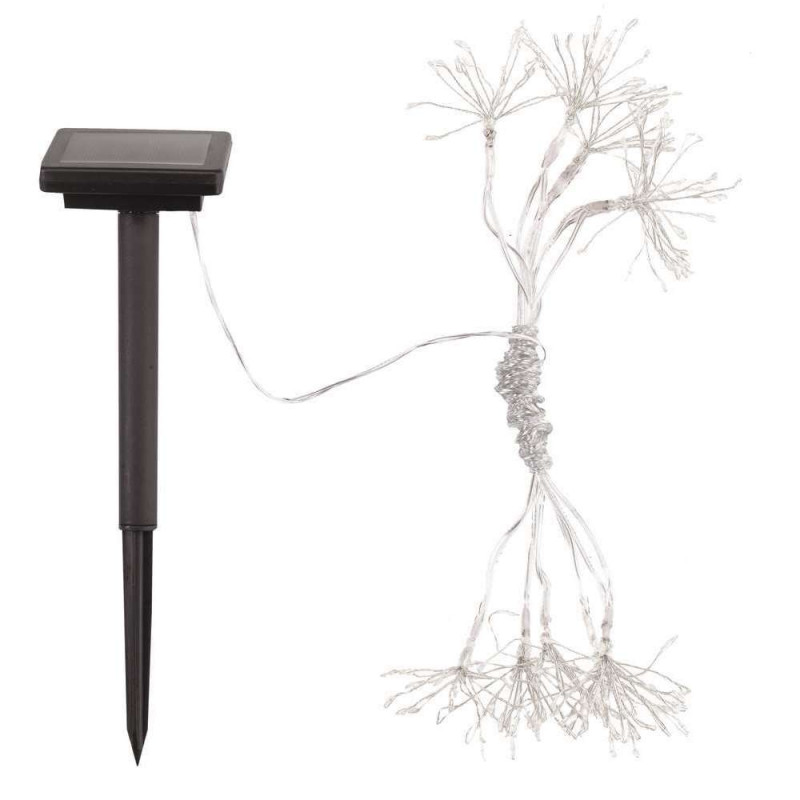 Guirlande solaire LED pluie d'étoiles en plastique