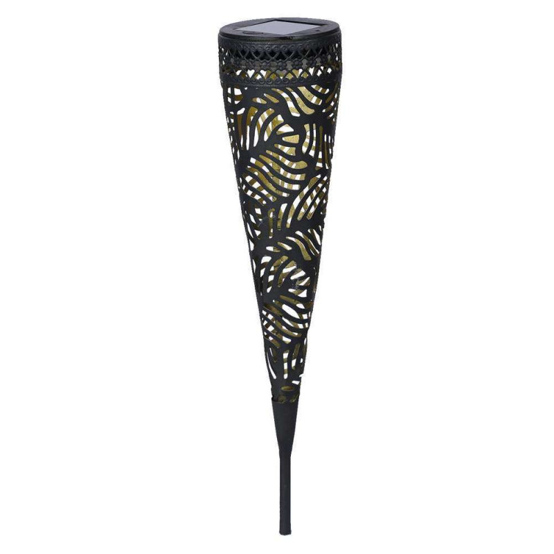 Torche solaire Jersey motif feuilles métal anthrac
