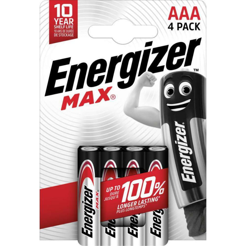 Piles alcalines Energizer Max AAA/LR03